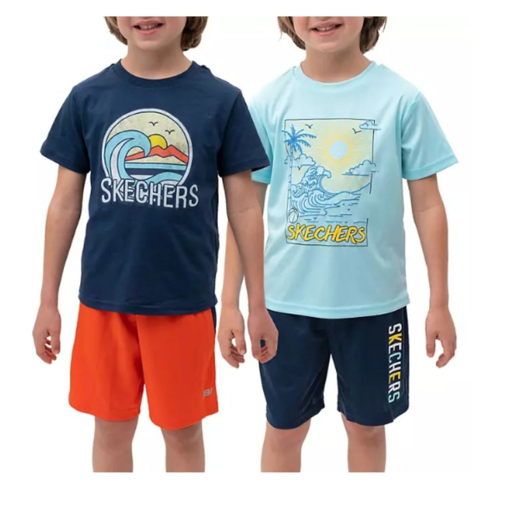 NWT Skechers Boys' 4 Pack Toddler Active Set